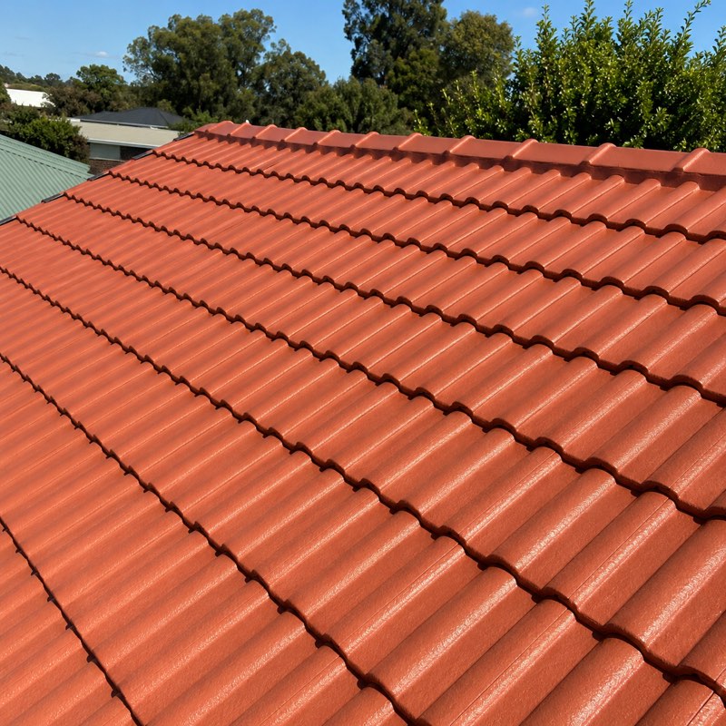 Finished coated roof